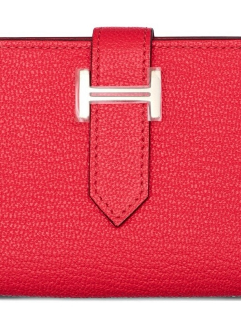 Hermes Red Epsom Leather H-Clip Key & Card Holder